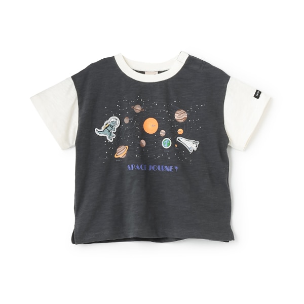【防汚加工】宇宙グラフィック半袖Tシャツ