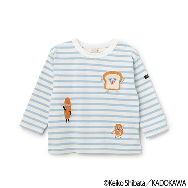 【パンどろぼう】ボーダーモチーフ長袖Tシャツ