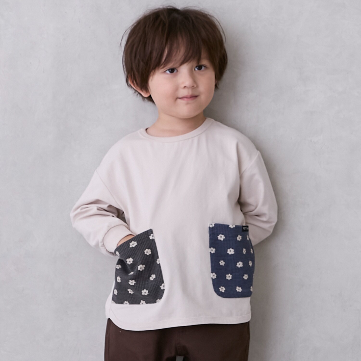 【オーガニック】ポケット長袖Tシャツ