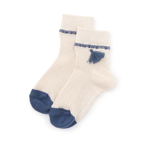 タッセルつきソックス(SS(11-13cm) インク ブルー): キッズ