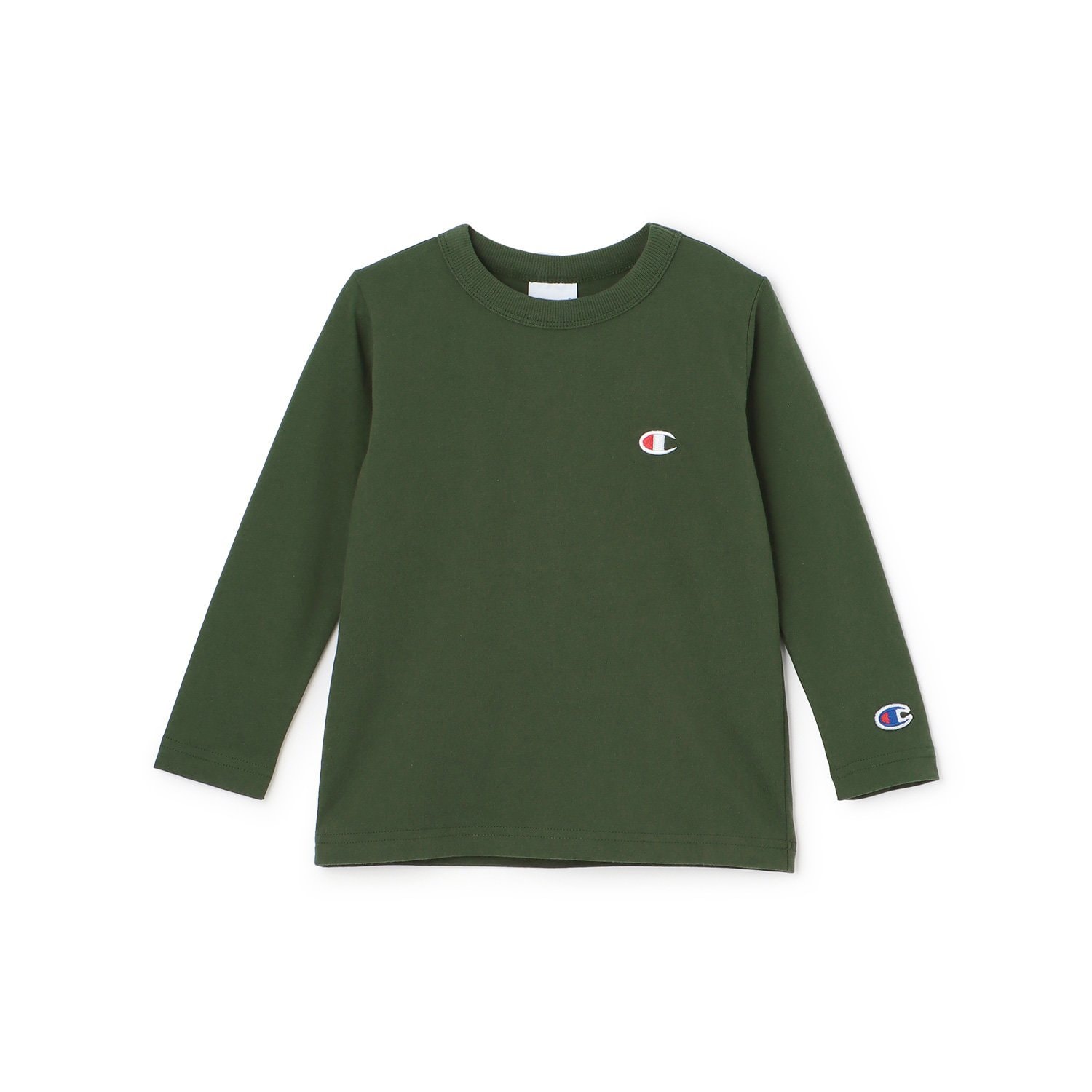 【champion】ワンポイント長袖Tシャツ(サイズ:100~150)