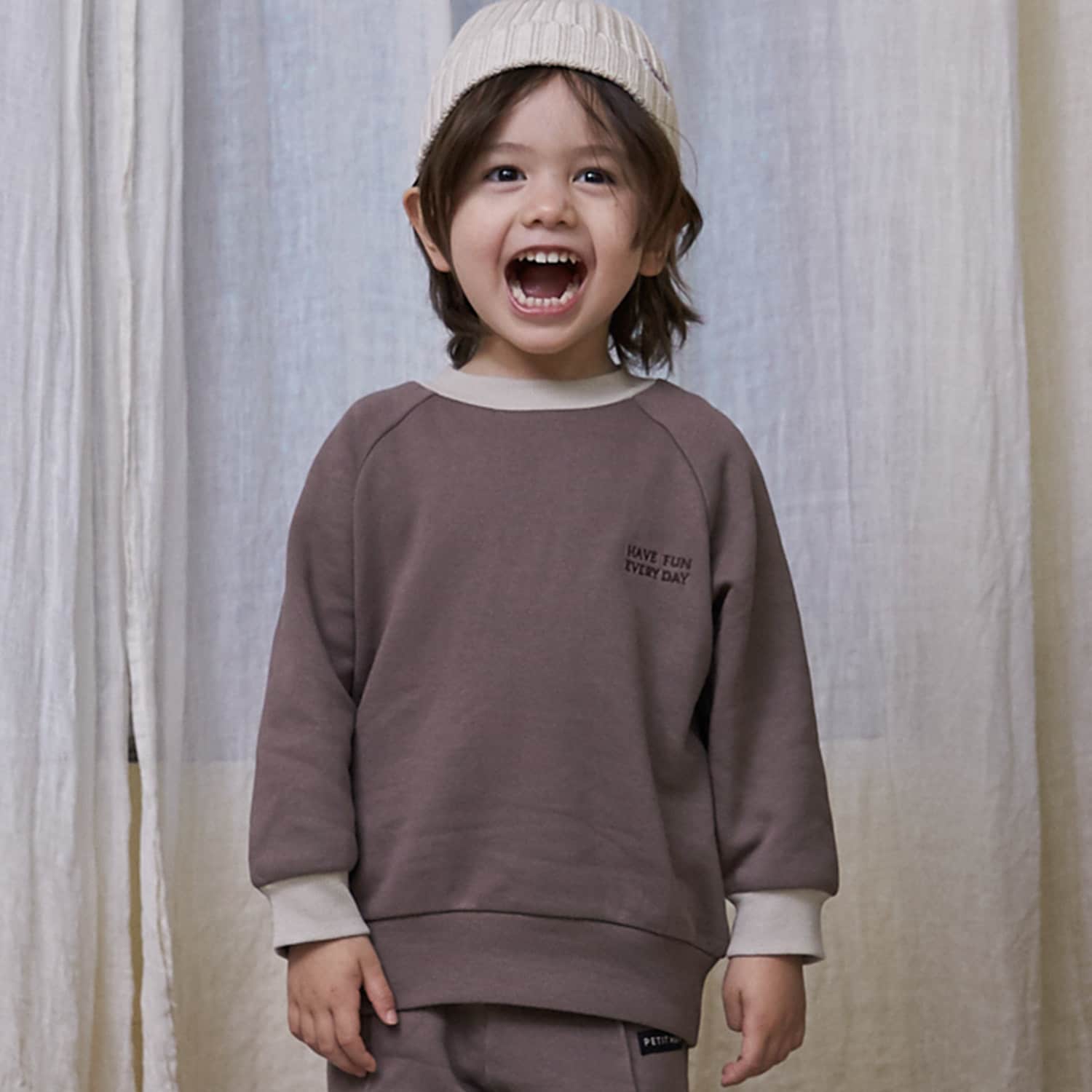 【GOODPRICE】裏起毛衿配色トレーナー