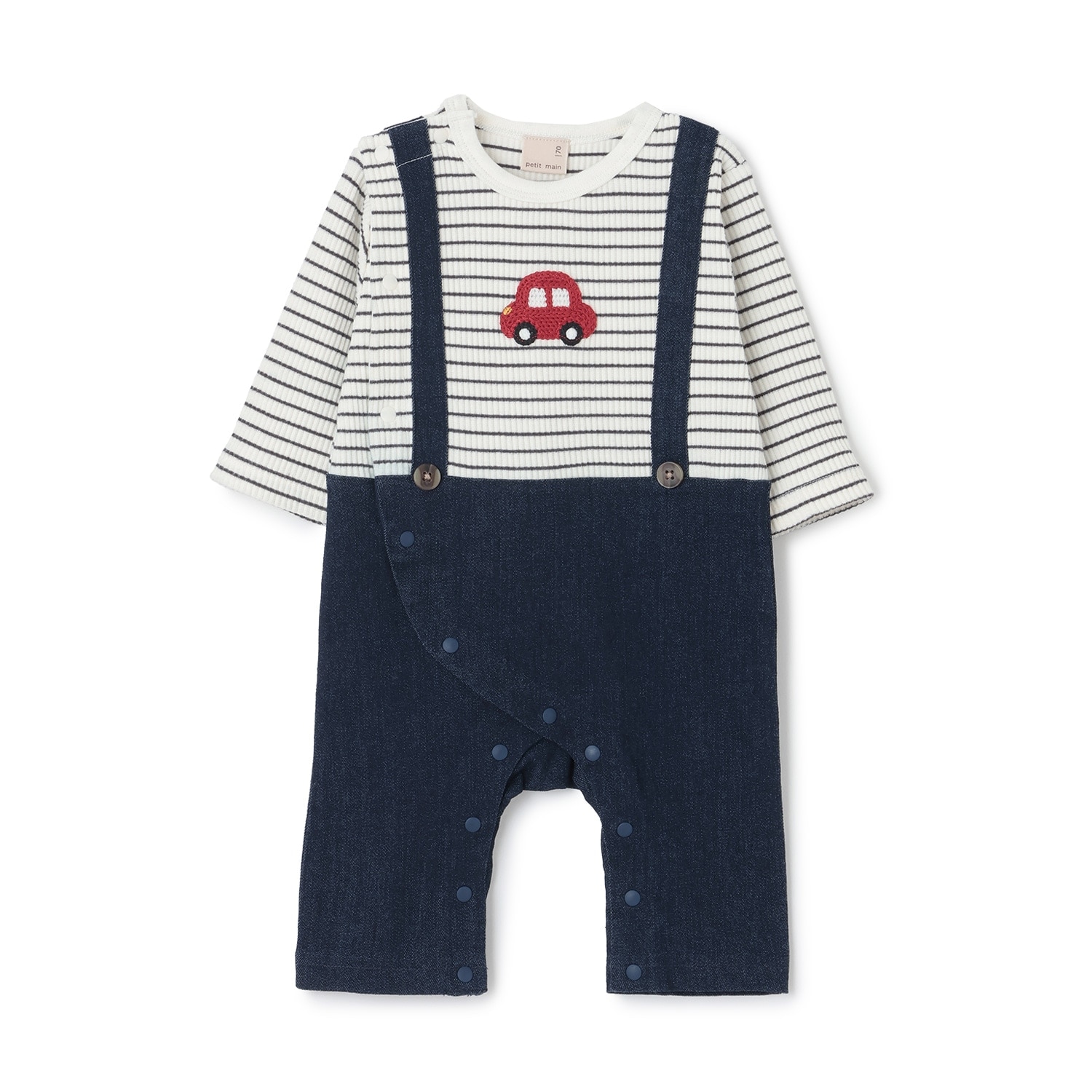 サス付きモチーフカバーオール