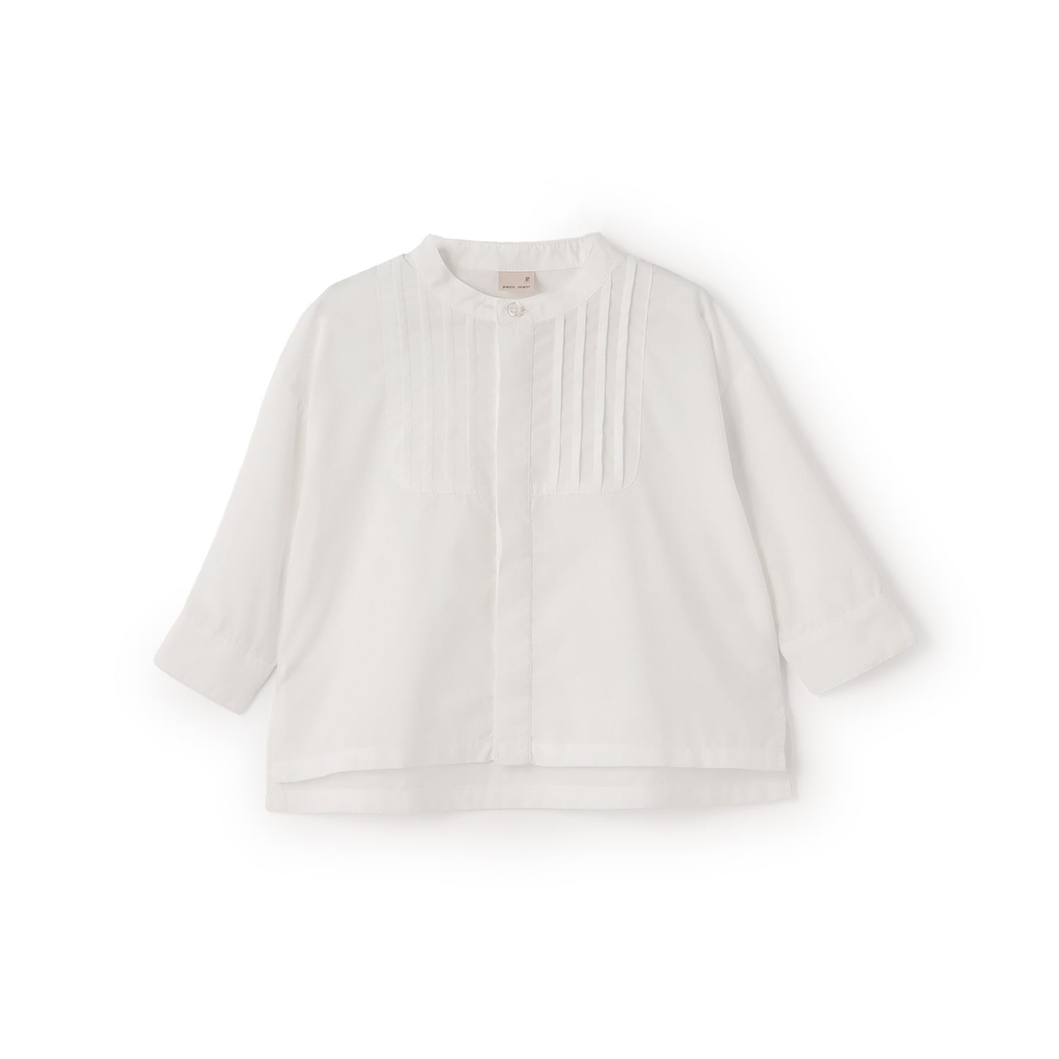 【セミフォーマル】ノーカラーシャツ