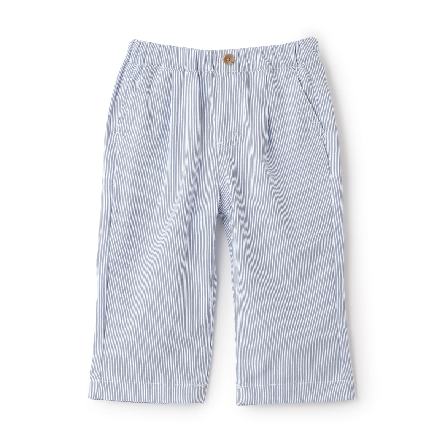 ストライプ/ウエストタックイージーパンツ
