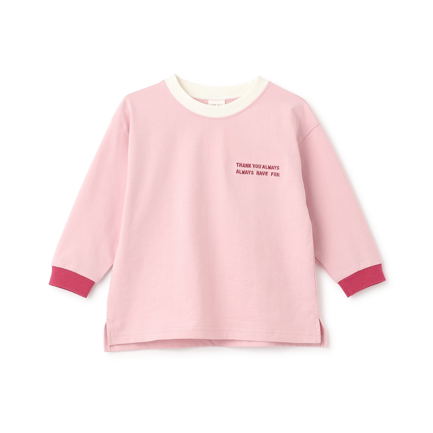 【食品防汚】配色ゆるっと長袖Tシャツ