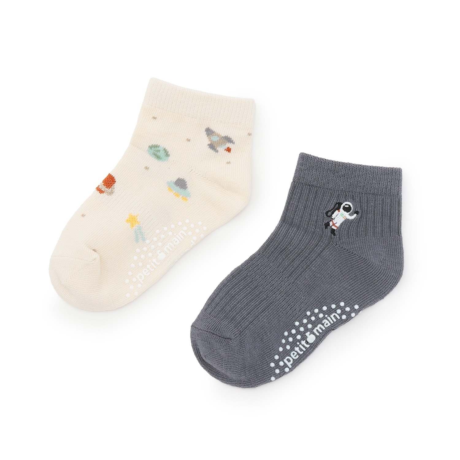 宇宙柄ショートソックス2P