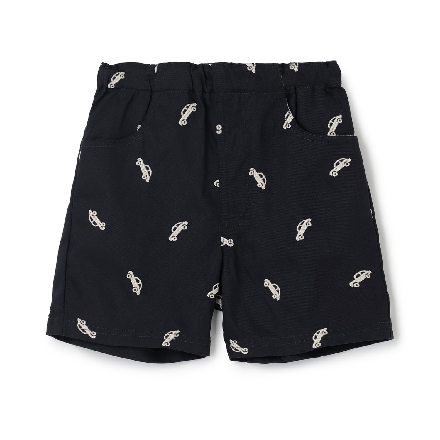 刺しゅう柄ハーフパンツ