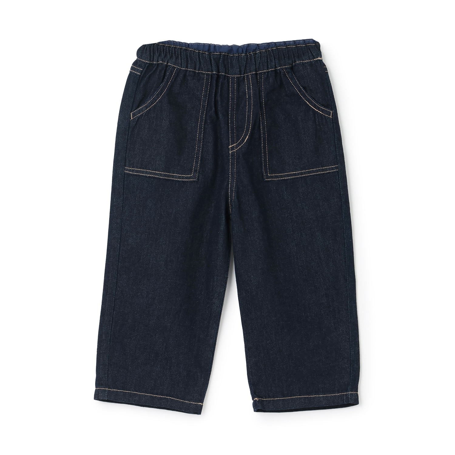 柔らか加工デニムロングパンツ