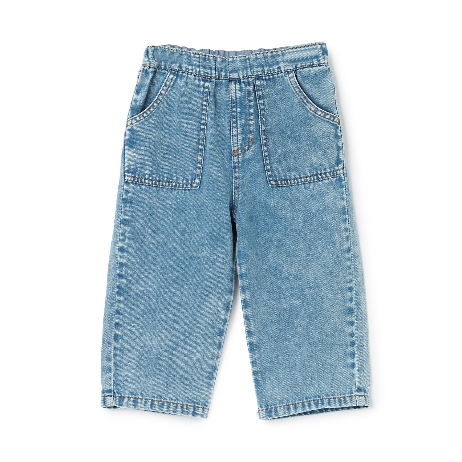 柔らか加工デニムロングパンツ