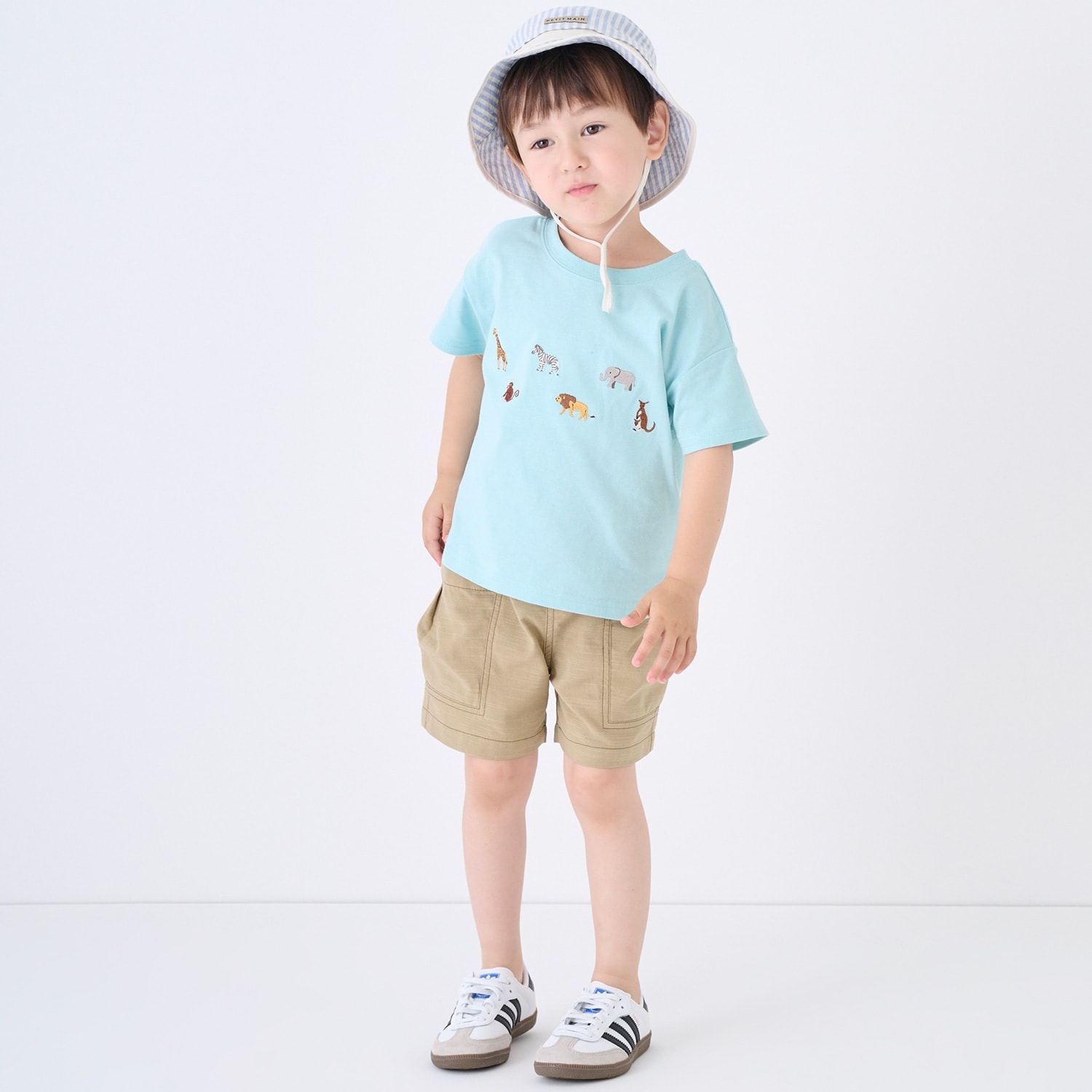 綿レーヨン布帛ショートパンツ