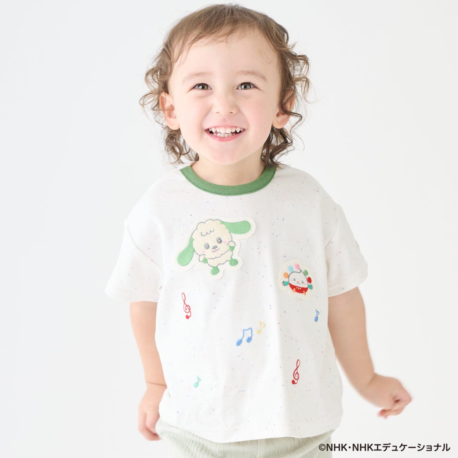 【いないいないばあっ！】音符刺繍半袖Tシャツ