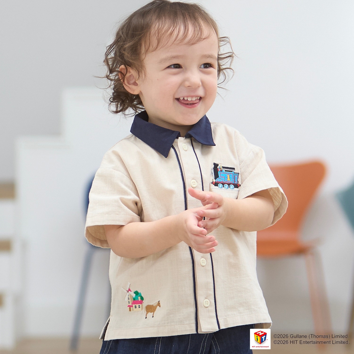 【3月13日発売予定】【きかんしゃトーマス】布帛半袖シャツ