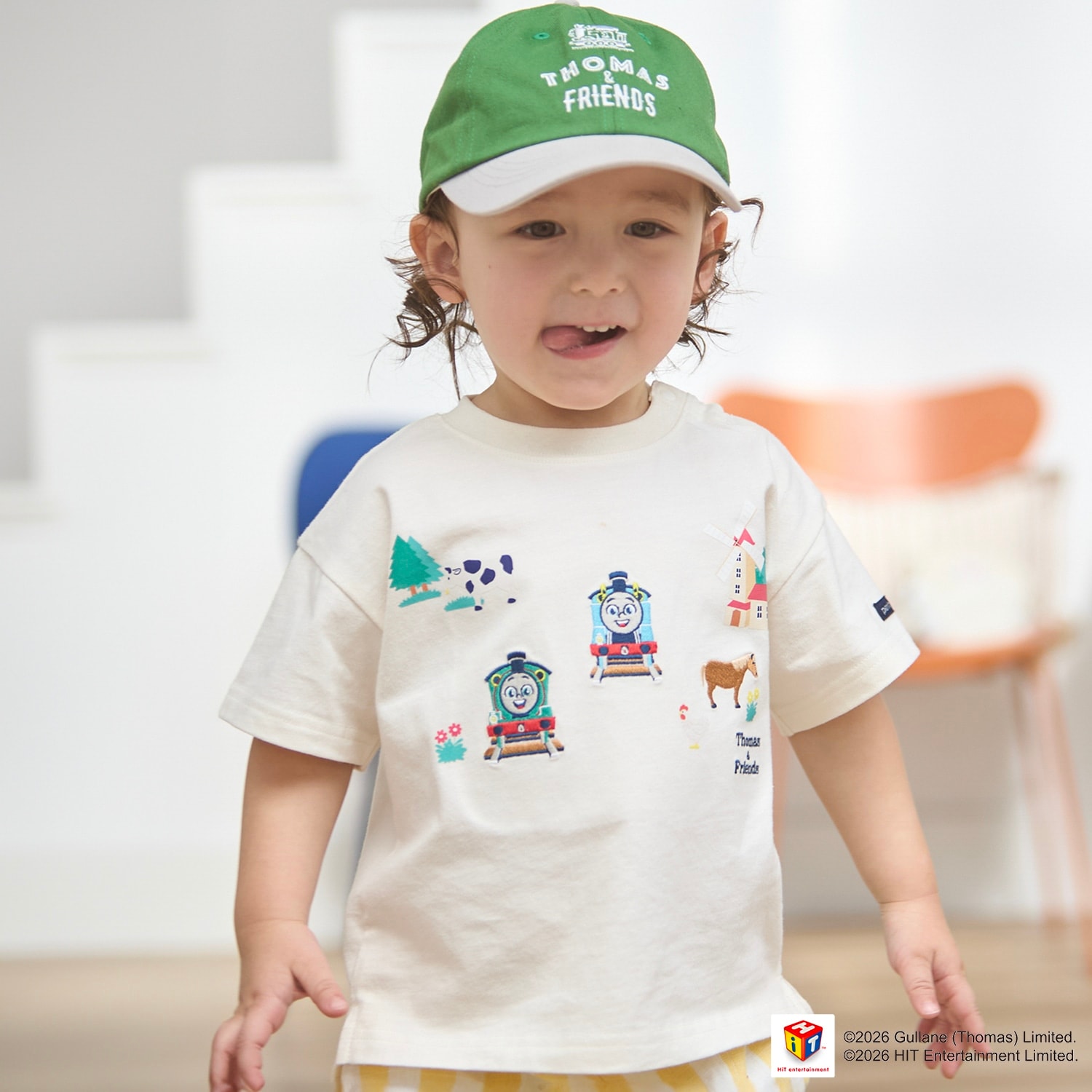 【3月13日発売予定】【きかんしゃトーマス】刺しゅう半袖Tシャツ