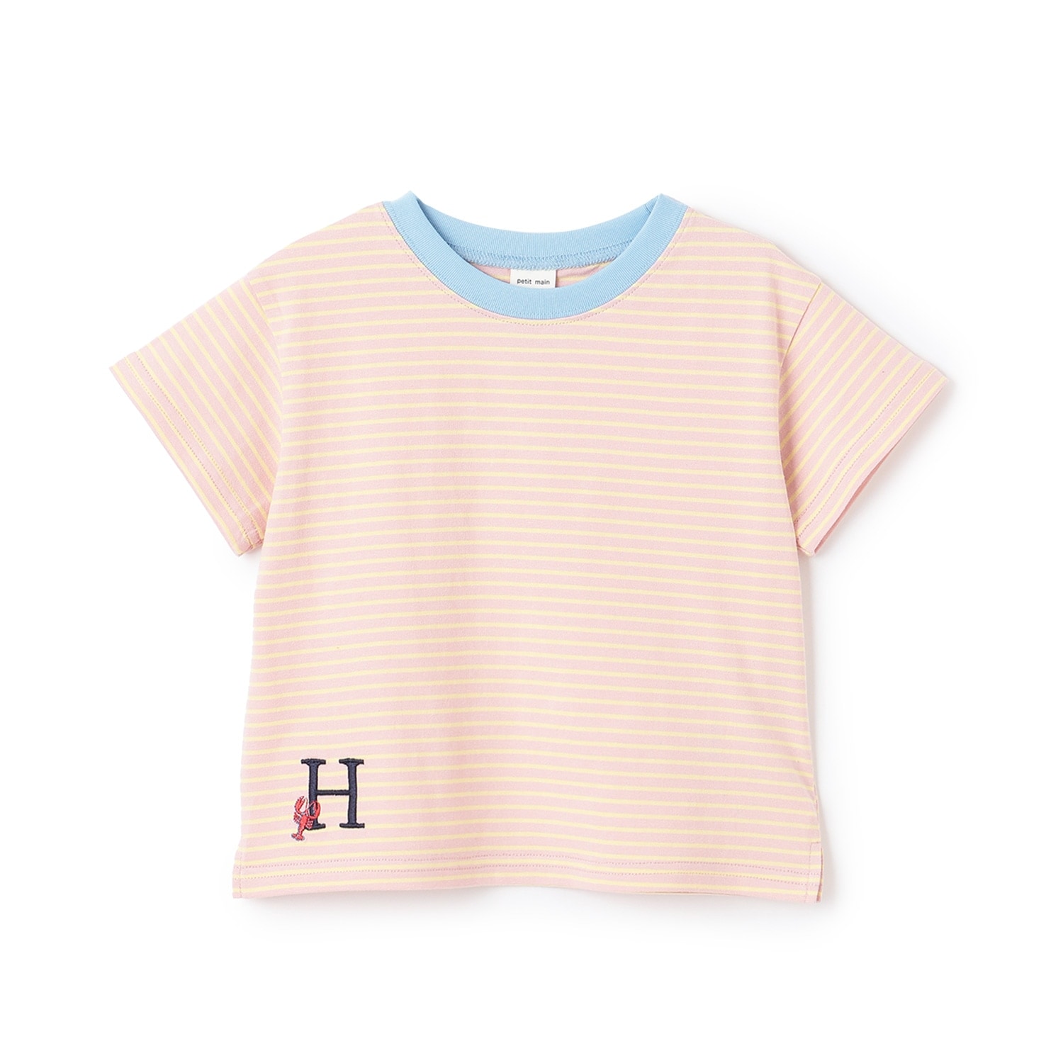 【防汚】カラーボーダー半袖Tシャツ