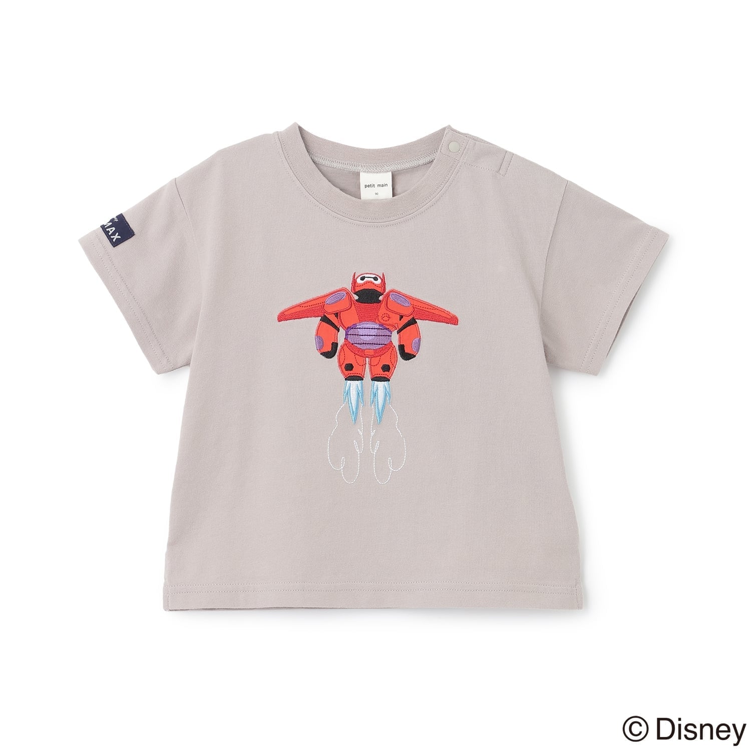 【Disney】【接触冷感】ベイマックス / アップリケTシャツ