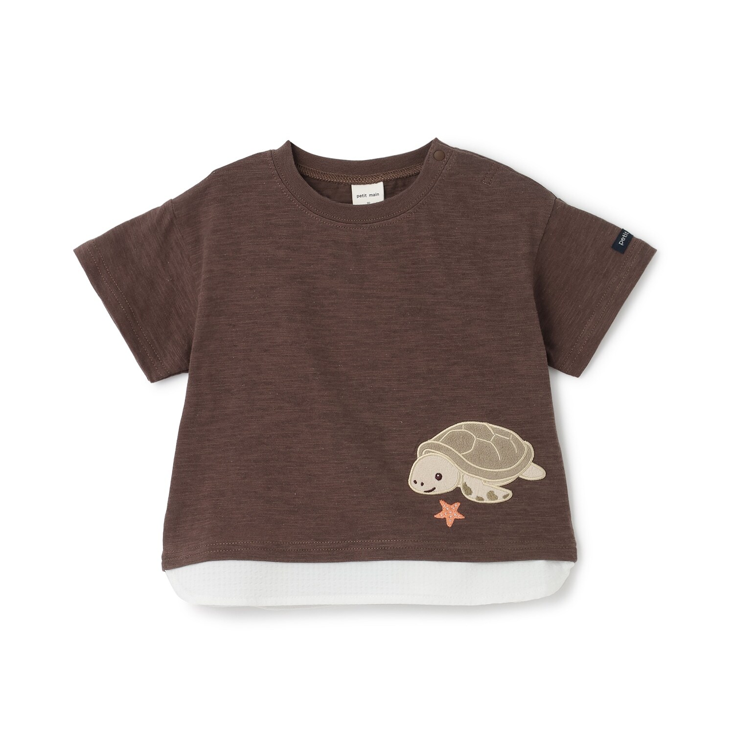 【接触冷感】海の仲間アップリケ半袖Tシャツ