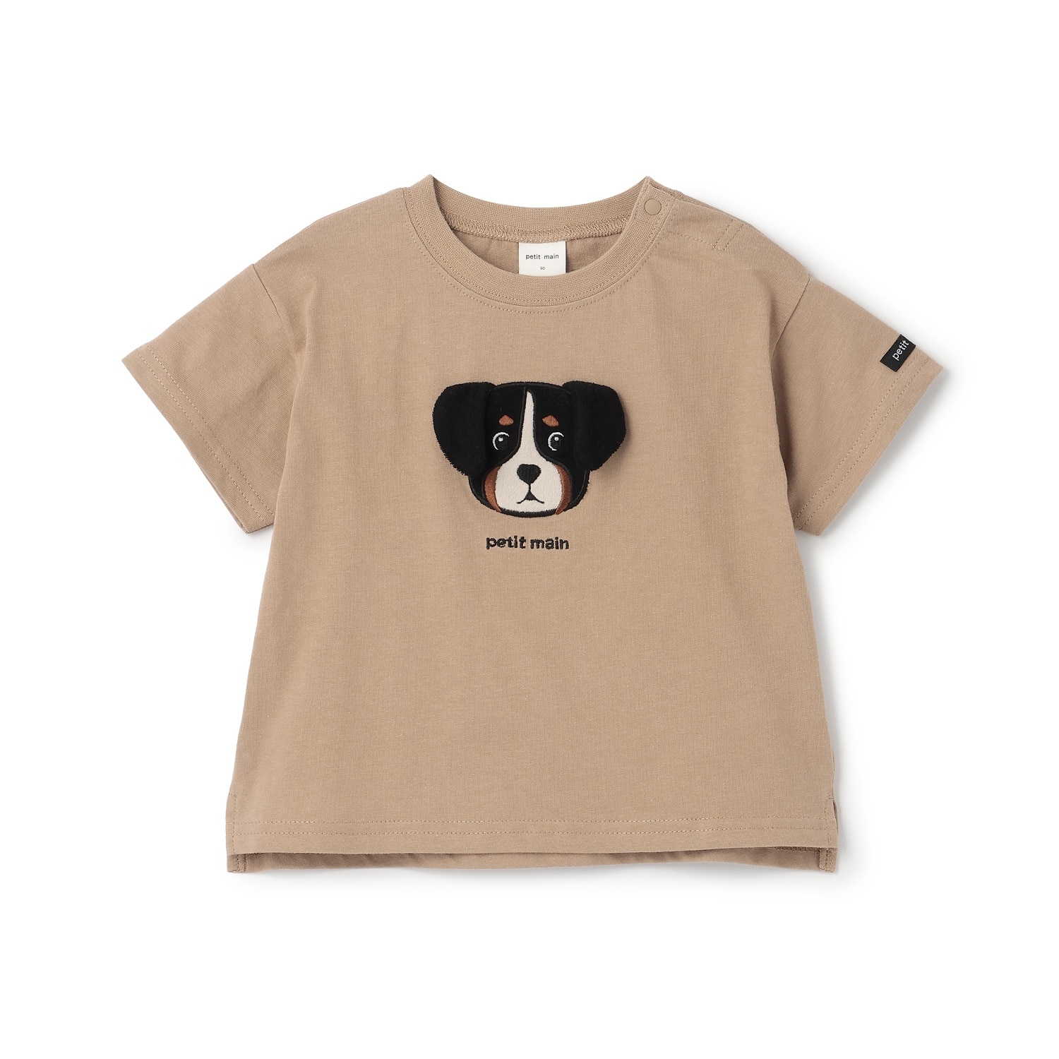 【接触冷感】DOGアップリケ半袖Tシャツ