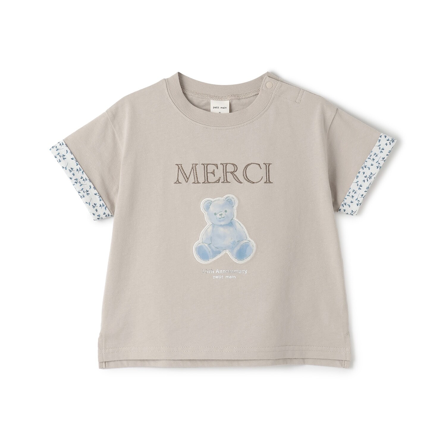 【15th】 MERCI袖折り返し半袖Tシャツ