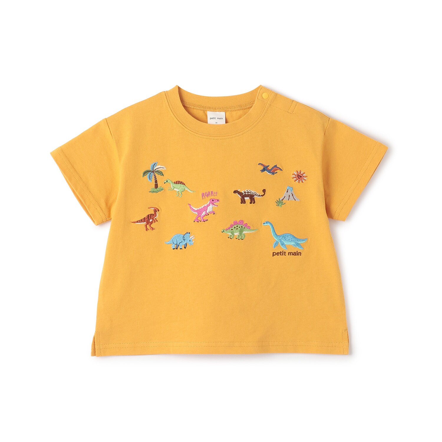 【接触冷感】恐竜刺しゅう半袖Tシャツ