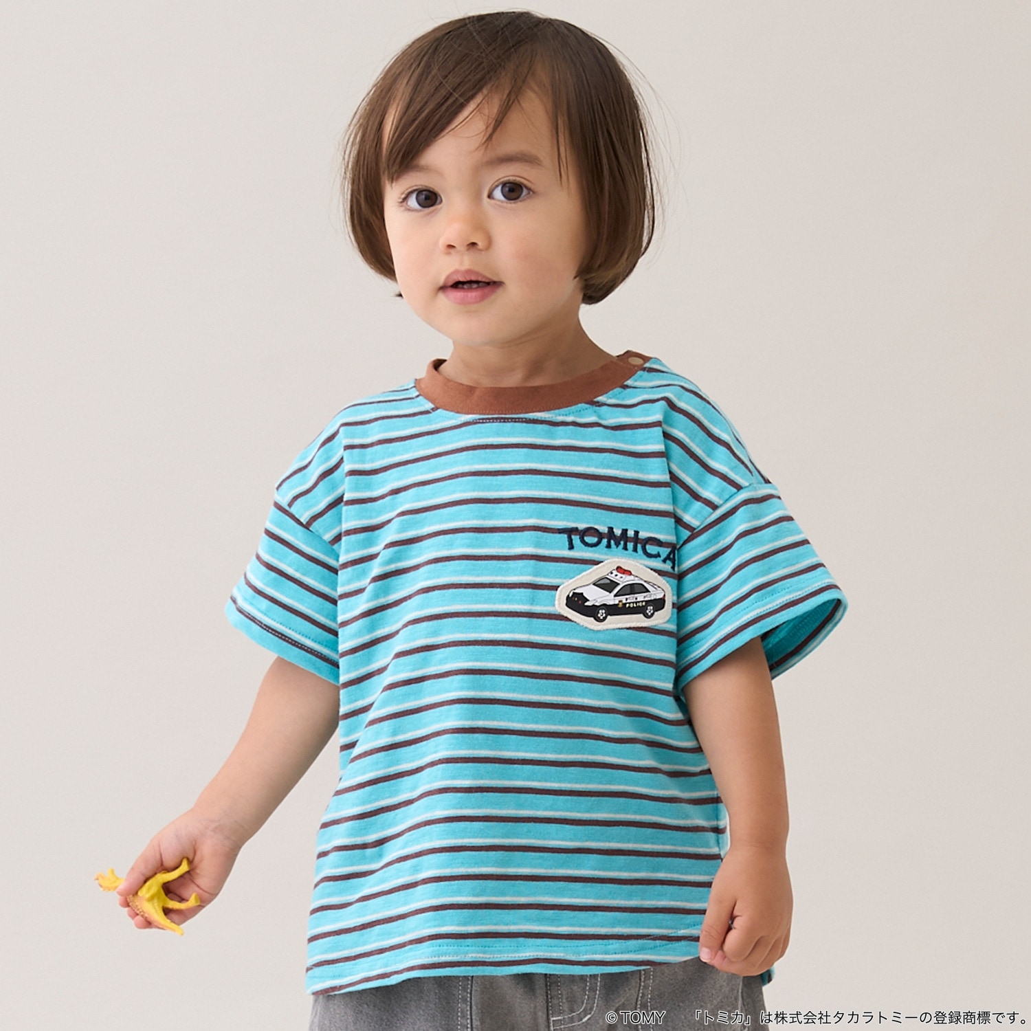 【TOMICA/接触冷感】マルチボーダー半袖Tシャツ