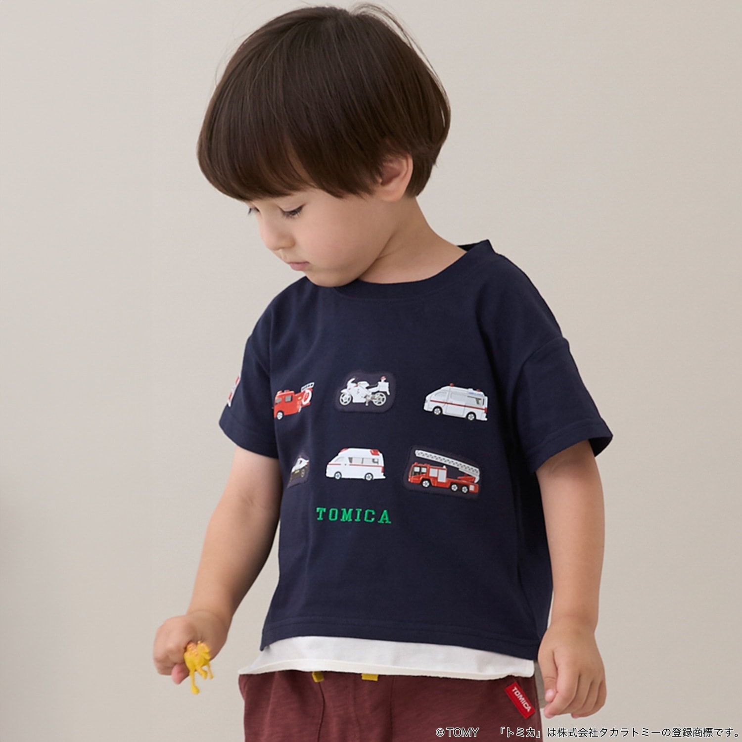 【TOMICA】裾重ね着半袖Tシャツ
