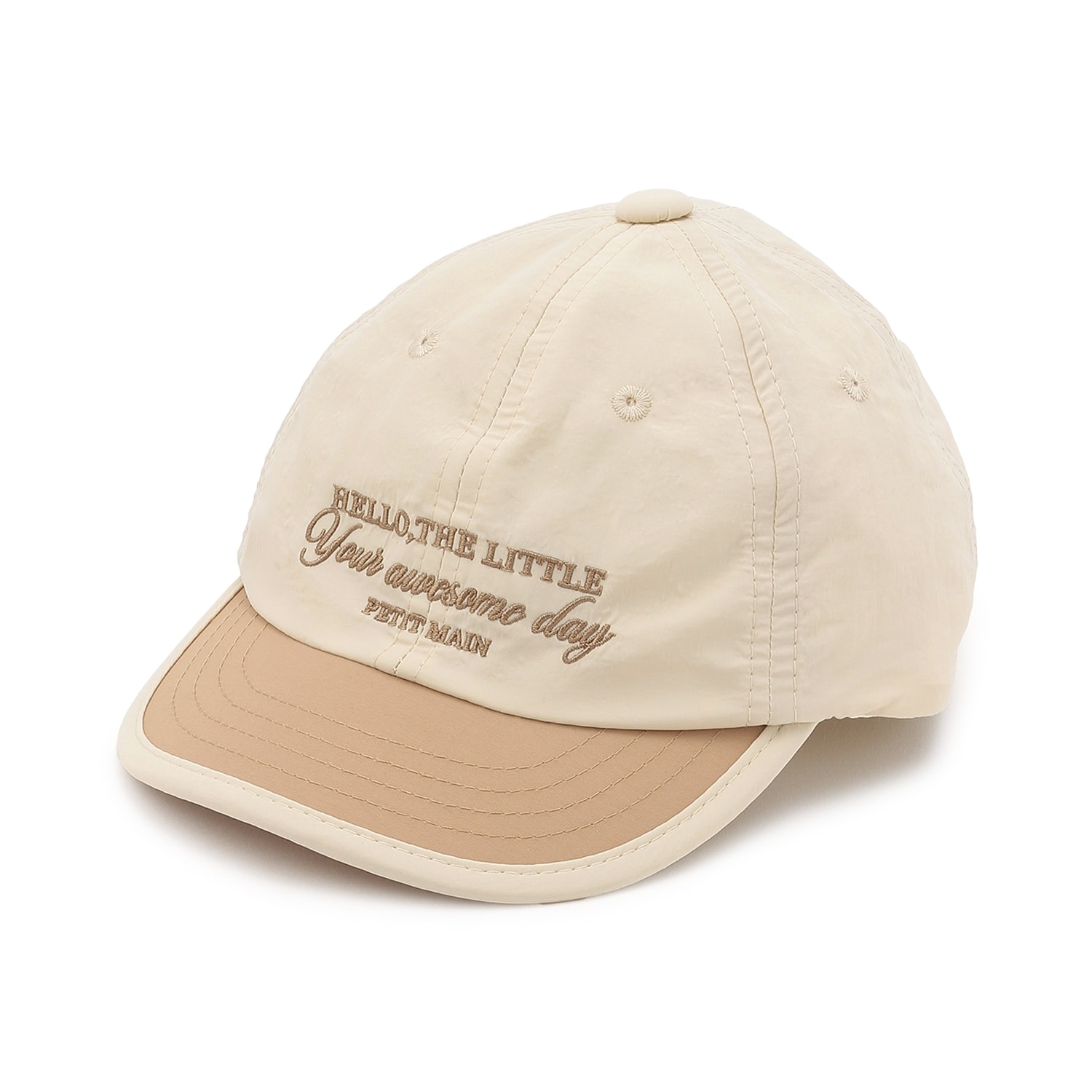 【UV】バイカラー刺しゅうキャップ