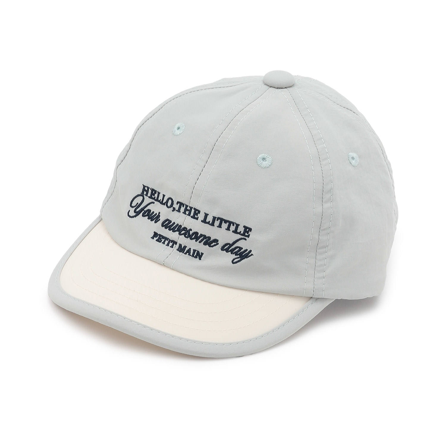 【UV】バイカラー刺しゅうキャップ