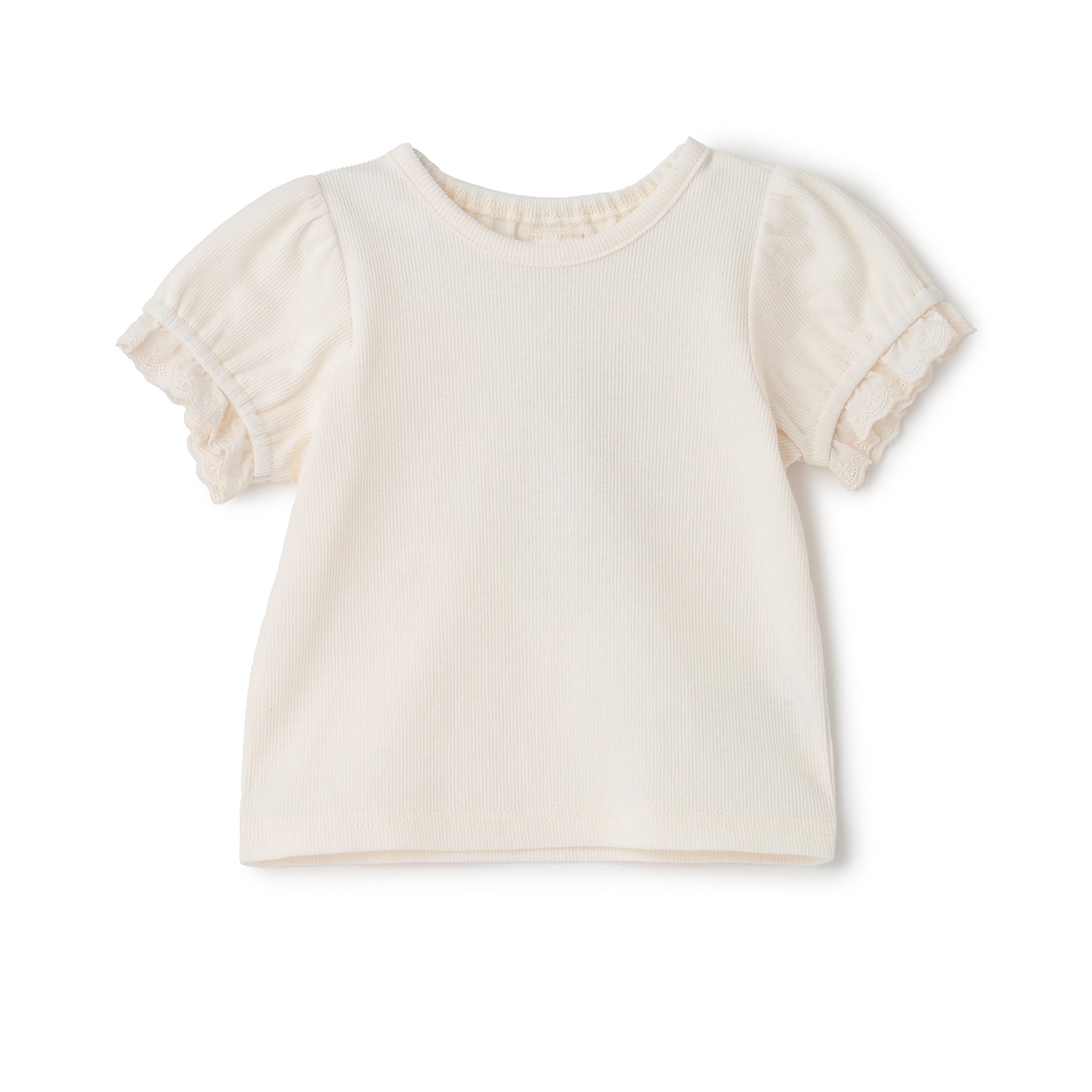 【プティプラ】袖フリル半袖Tシャツ