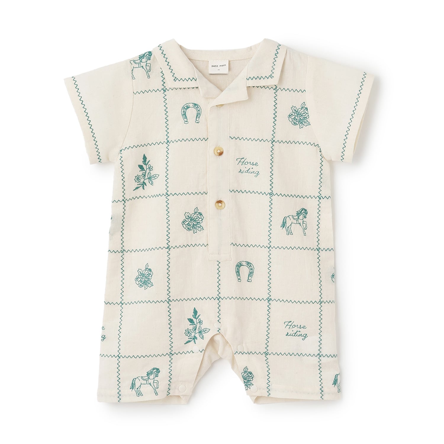 【リンク】インド綿刺しゅうカバーオール