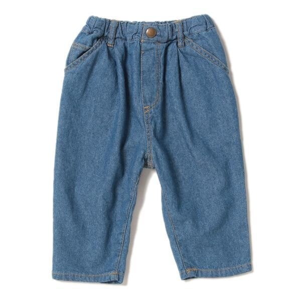 薄手デニムツイルタックパンツ