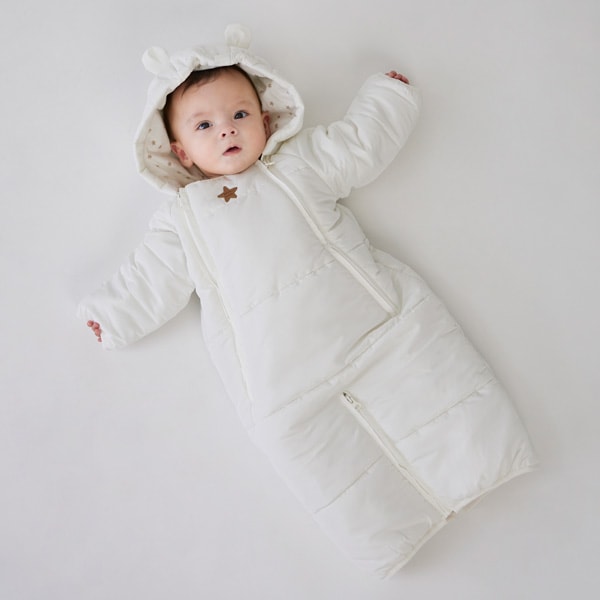 2WAYジャンプスーツ(50-70cm オフ ホワイト): 新生児 - ナルミヤ