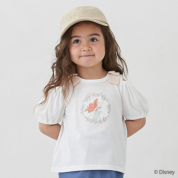 【Disney】2way肩リボンTシャツ