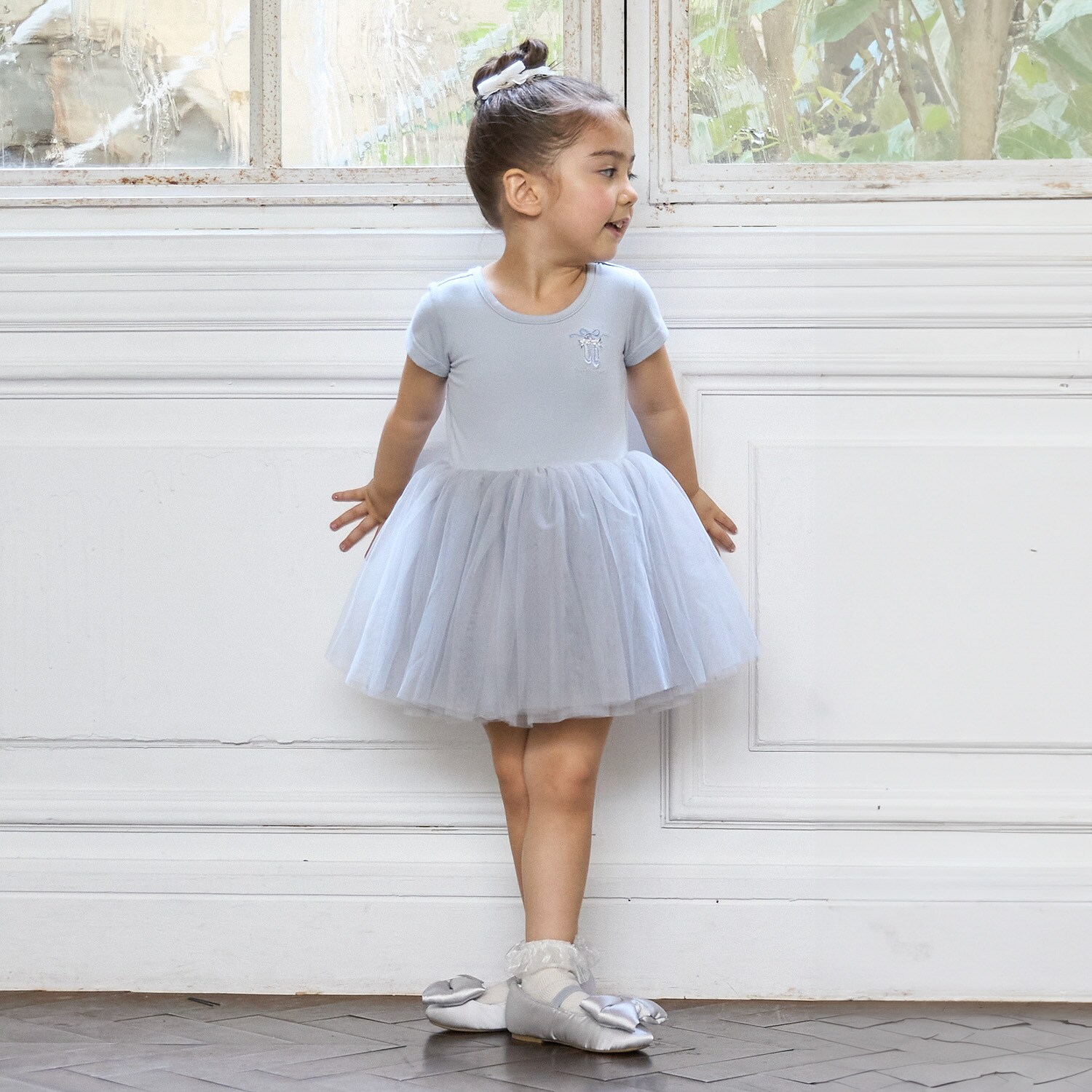 新品　プチバトー　フリル衿チュールワンピース　24m 86cm 80 90 チュールワンピース｜ベビー服・子供服通販のPETTIT BATEAU【公式】