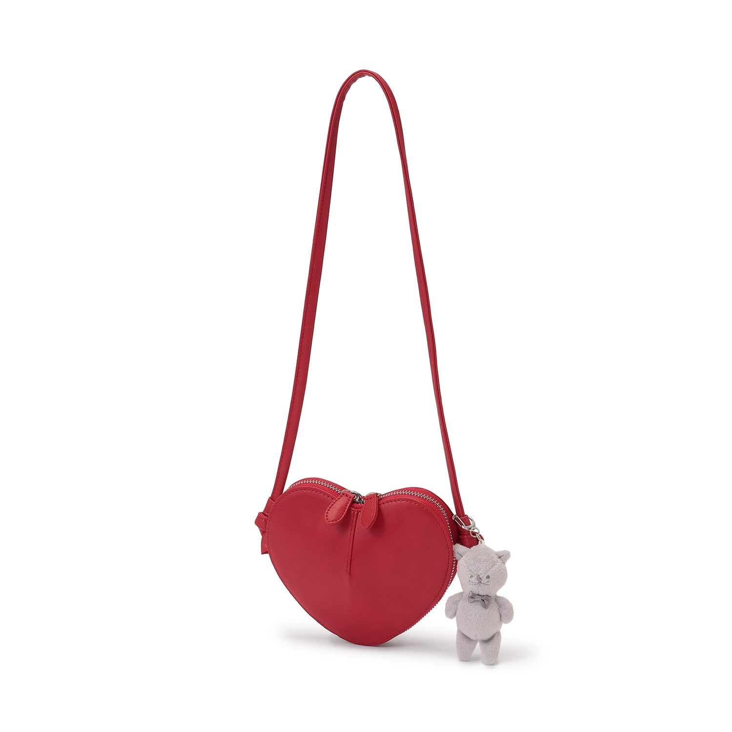 チャームつきハートポシェット