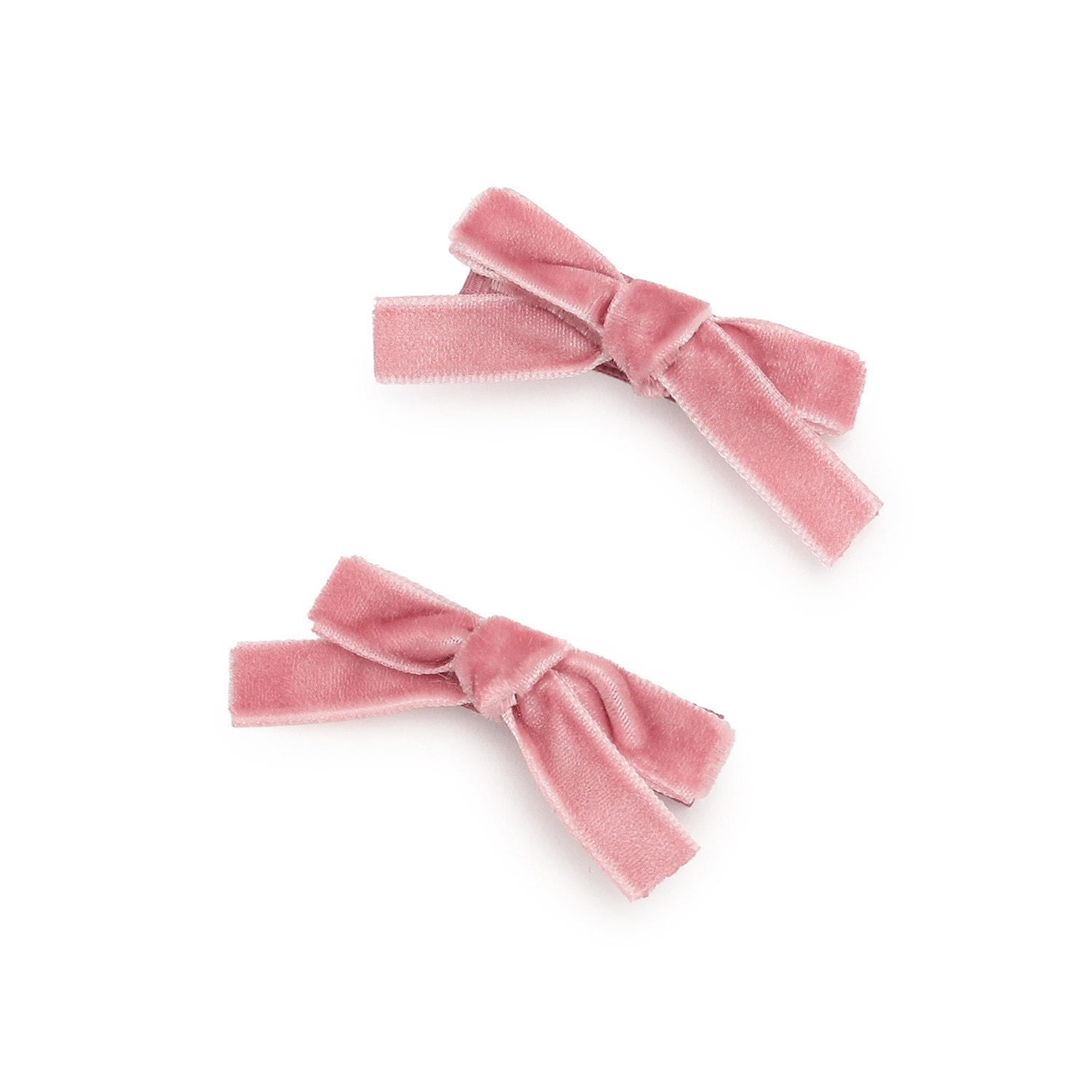 ベロアリボンヘアクリップ2P