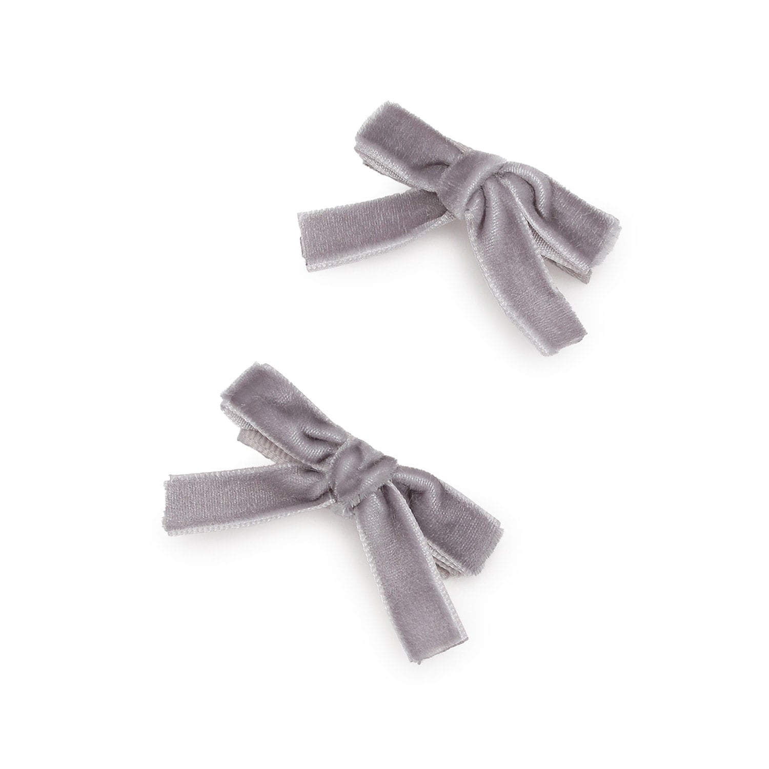 ベロアリボンヘアクリップ2P