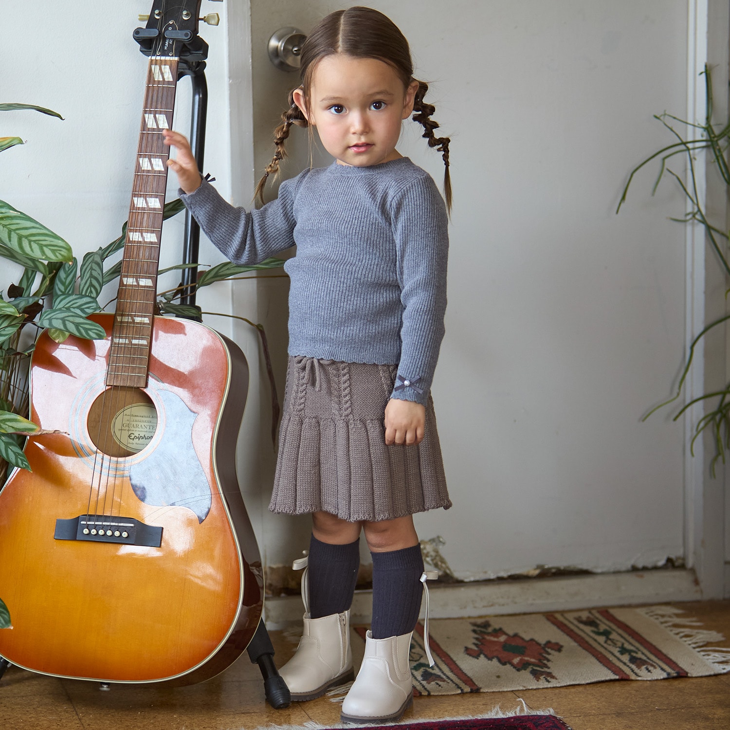 ニットプリーツスカート