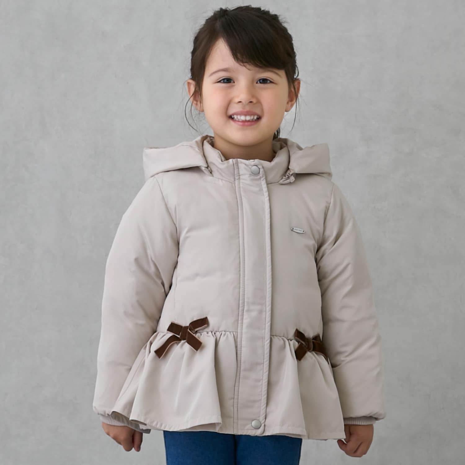 【あったか】ペプラムダウンジャケット