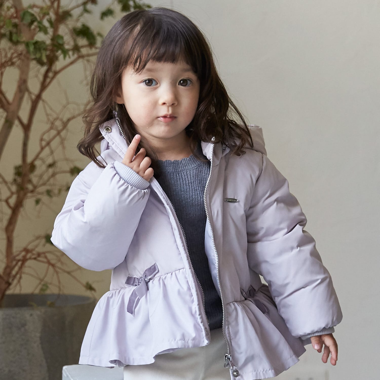 【あったか】ペプラムダウンジャケット