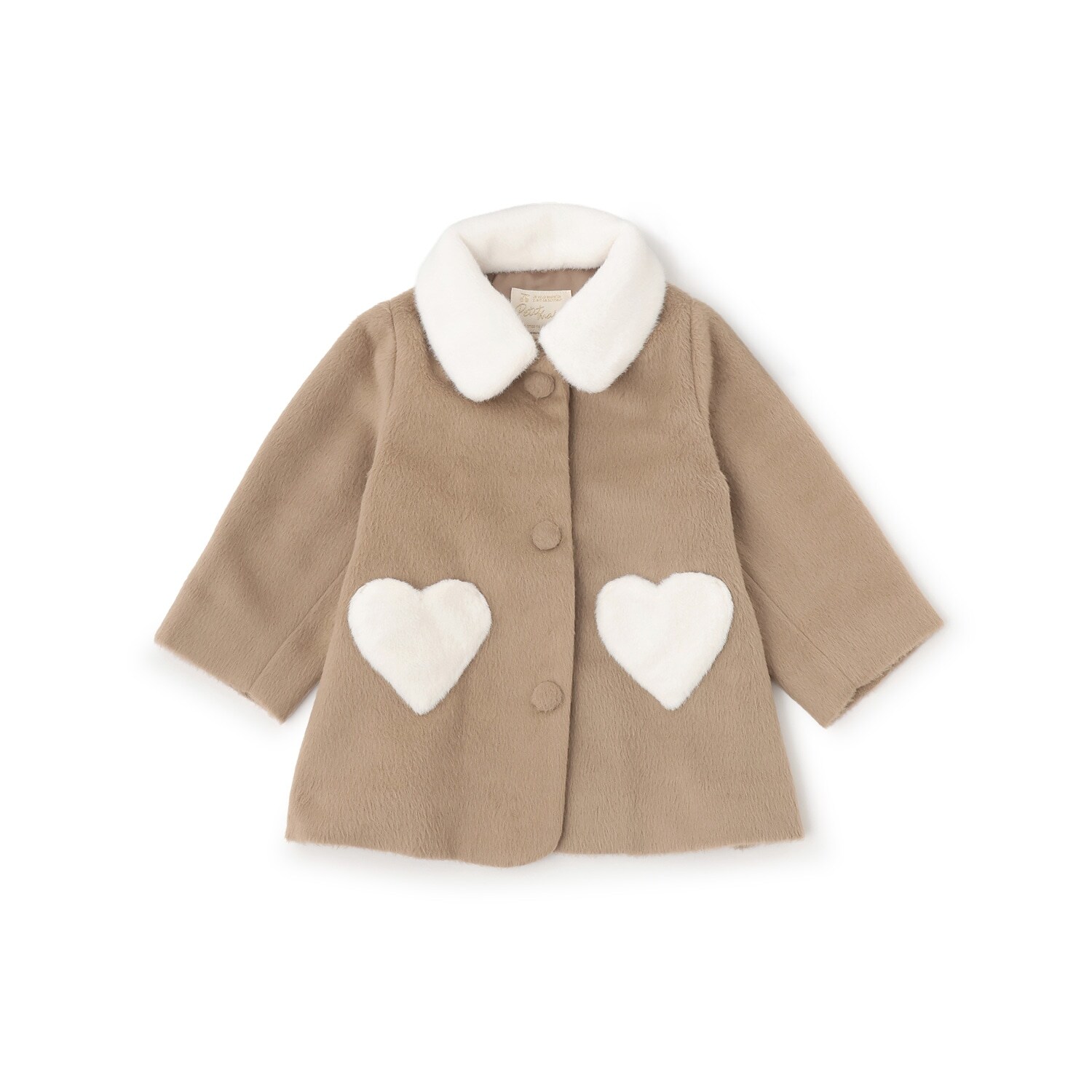 ファー衿ハートポケットコート