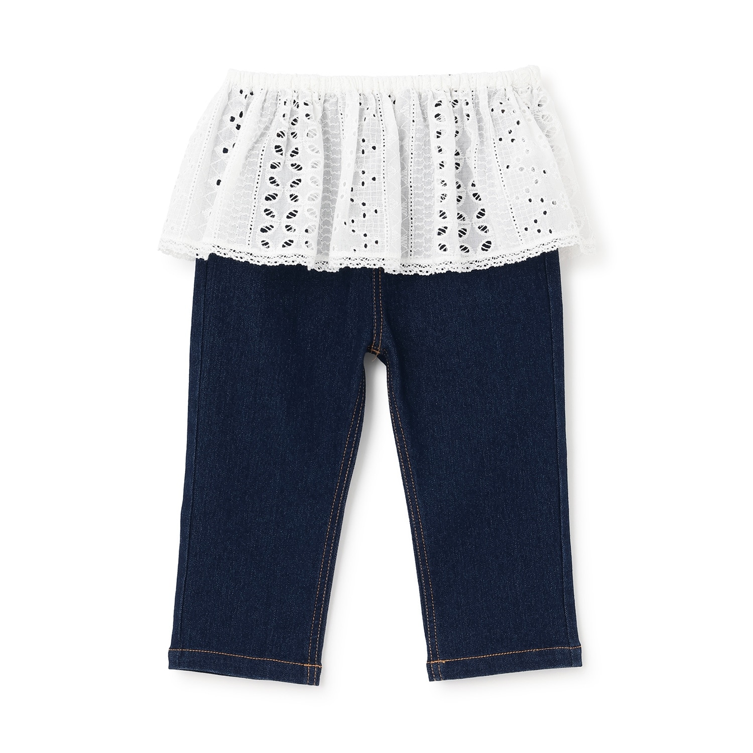 レイヤードスカートパンツセット