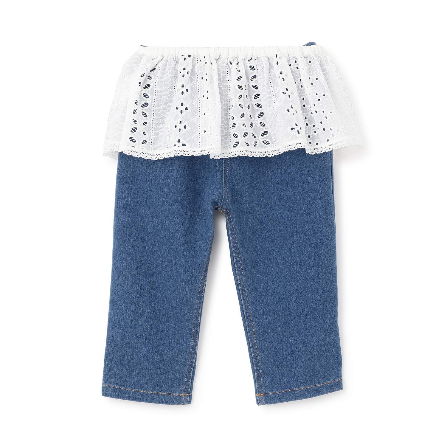 レイヤードスカートパンツセット