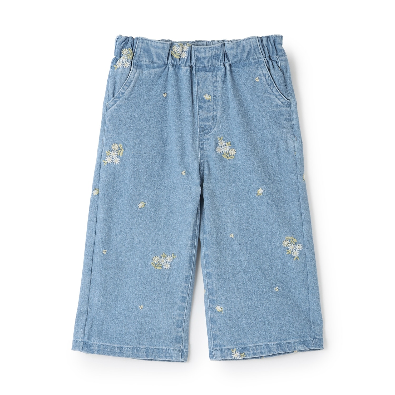 花刺しゅうデニムパンツ