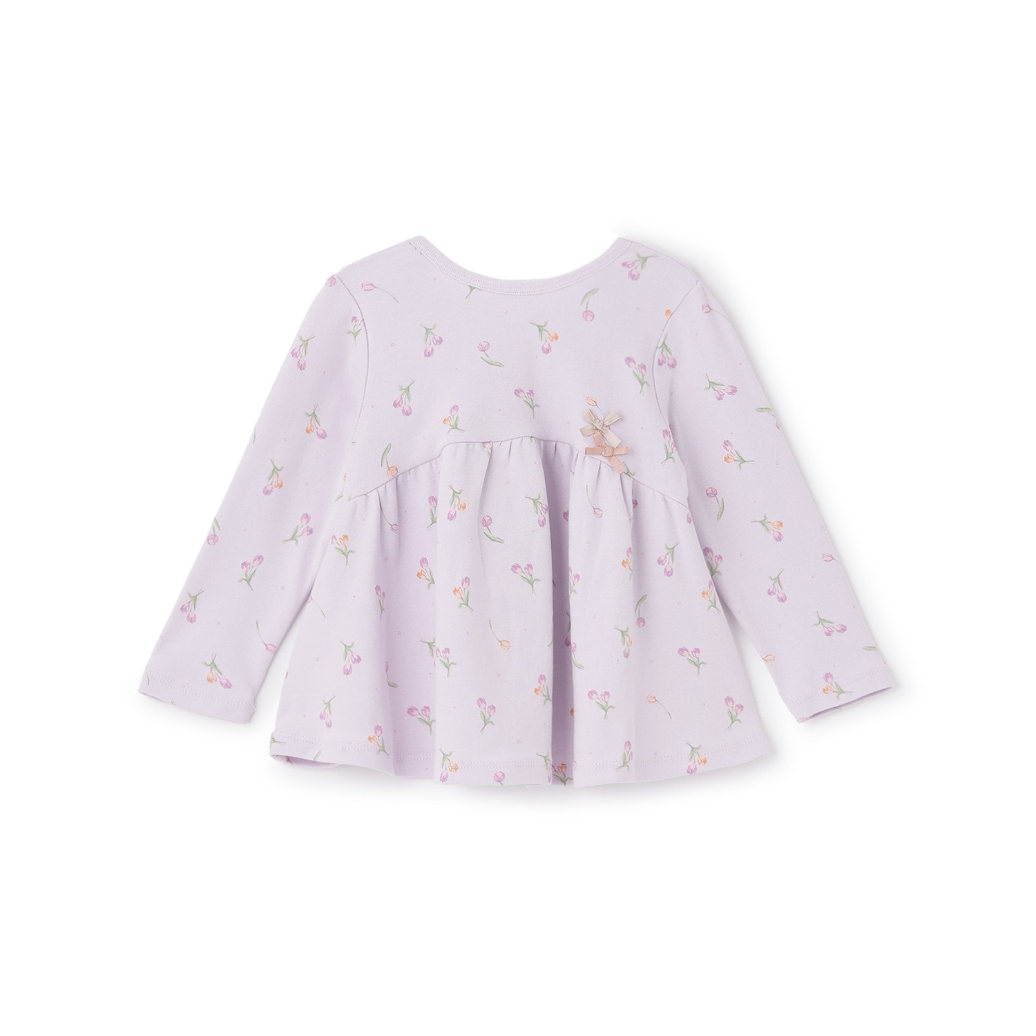 【オーガニック】ペプラム長袖Tシャツ