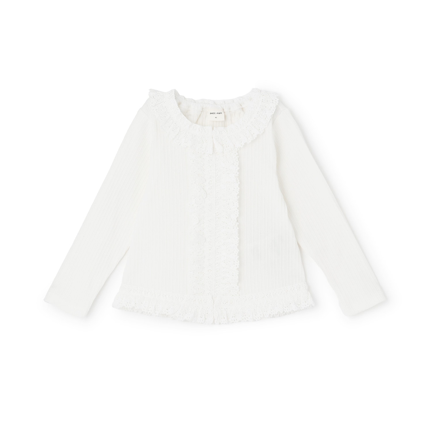 【リンク】レースフリルテレコ長袖Tシャツ