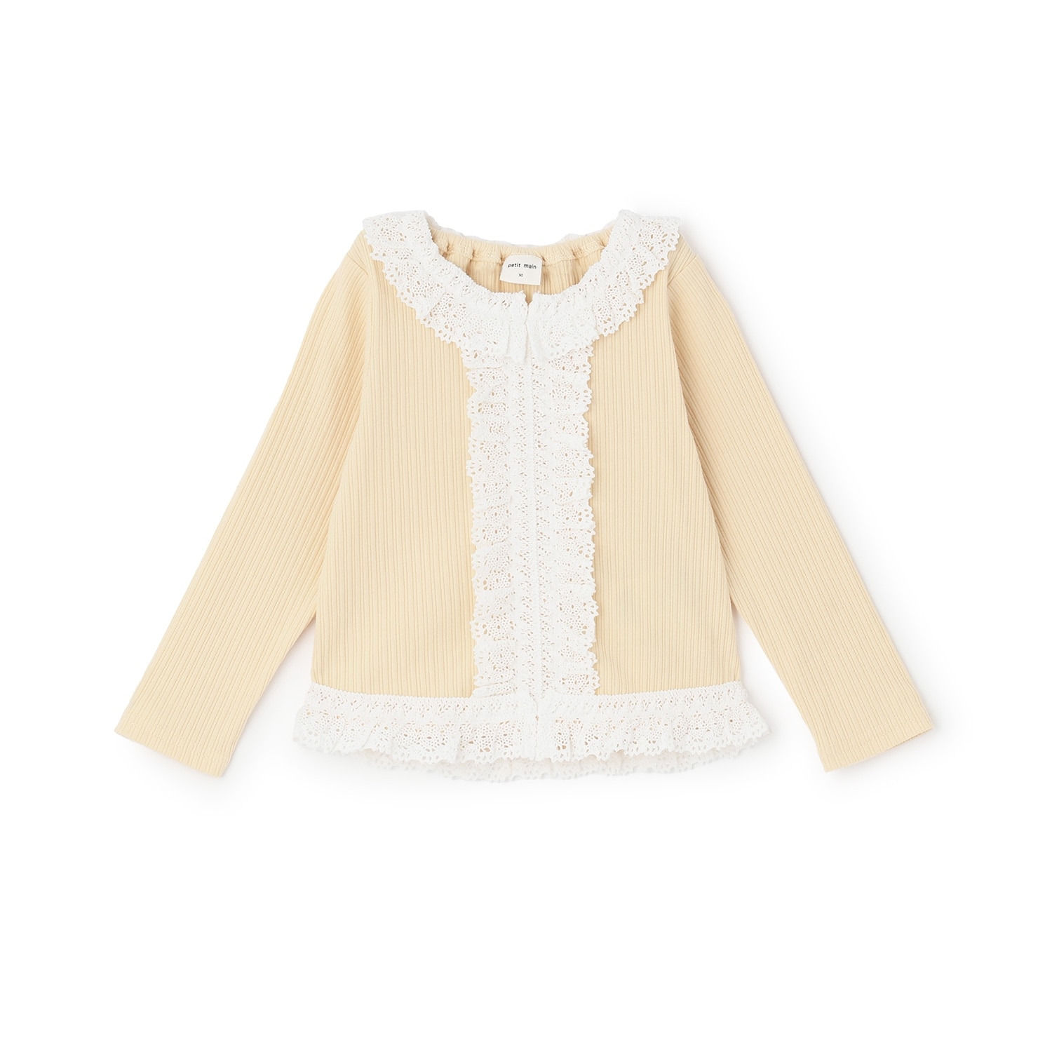 【リンク】レースフリルテレコ長袖Tシャツ