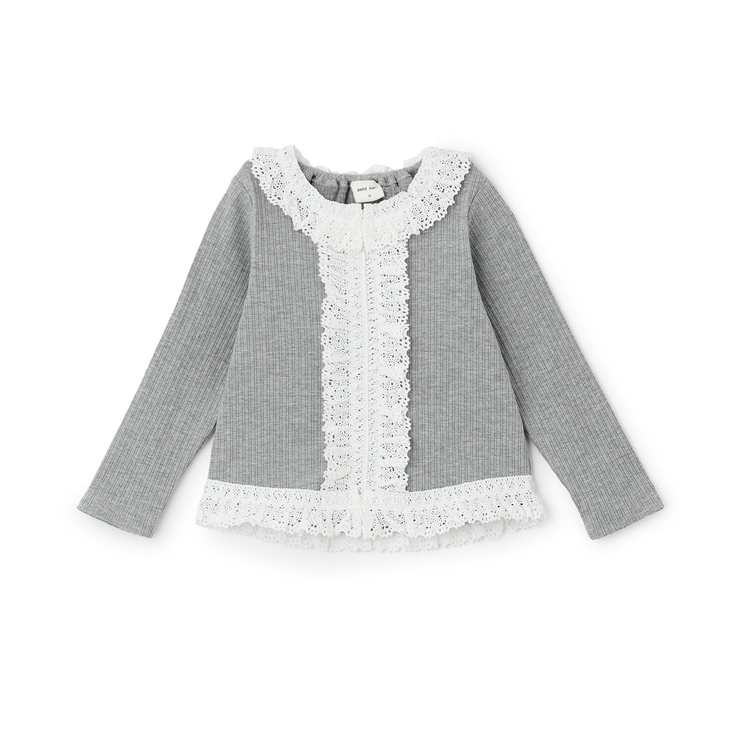 【リンク】レースフリルテレコ長袖Tシャツ