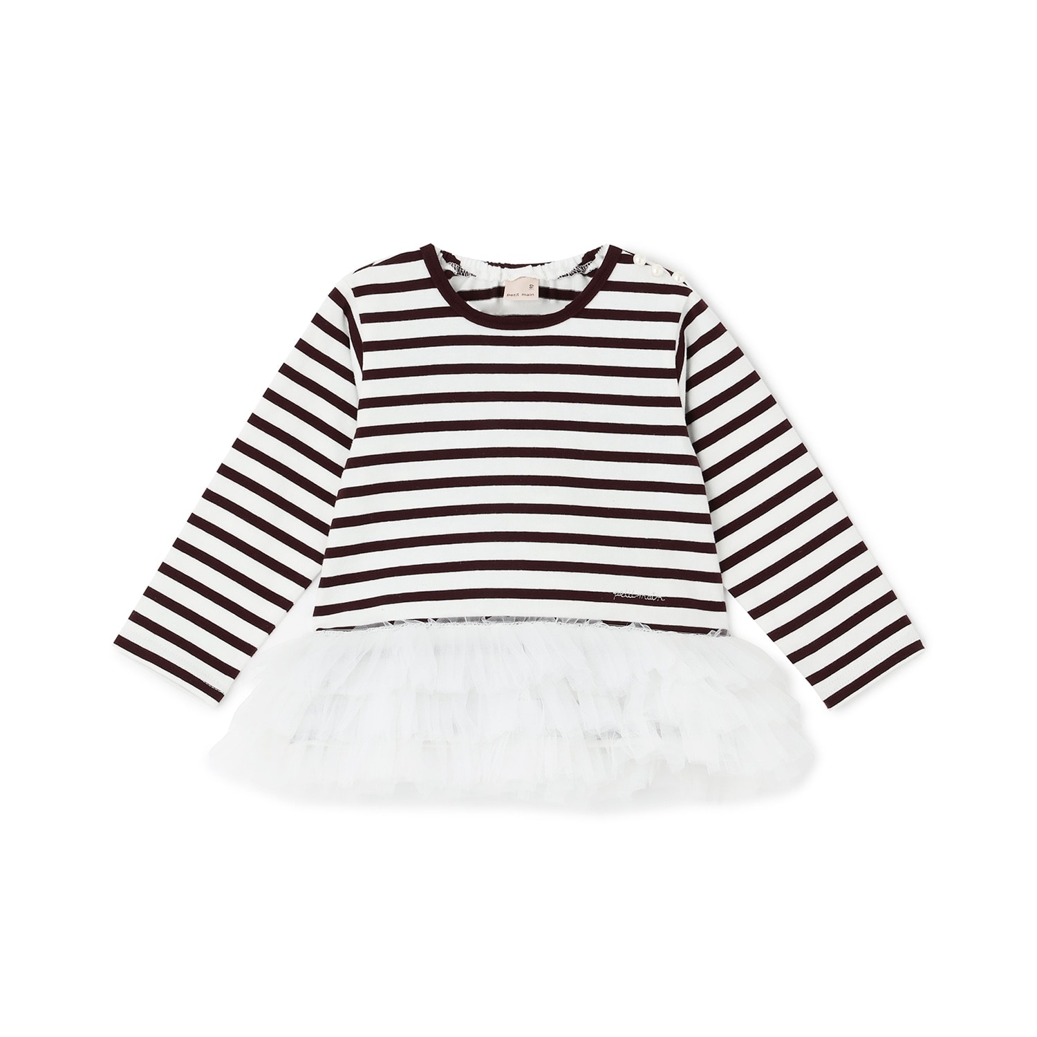 【リンク】ボーダーペプラム長袖Tシャツ