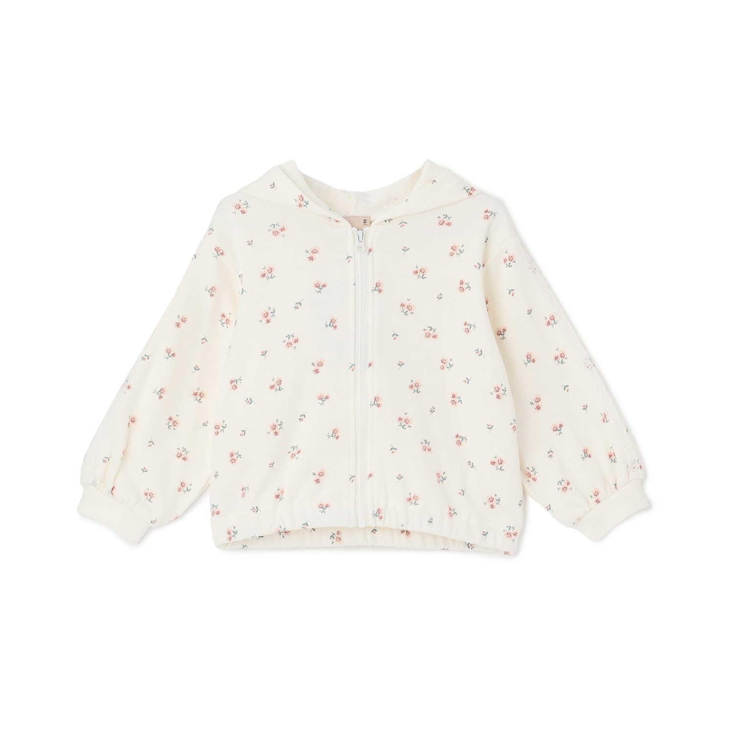【リンク/防花粉】花柄ジップパーカー